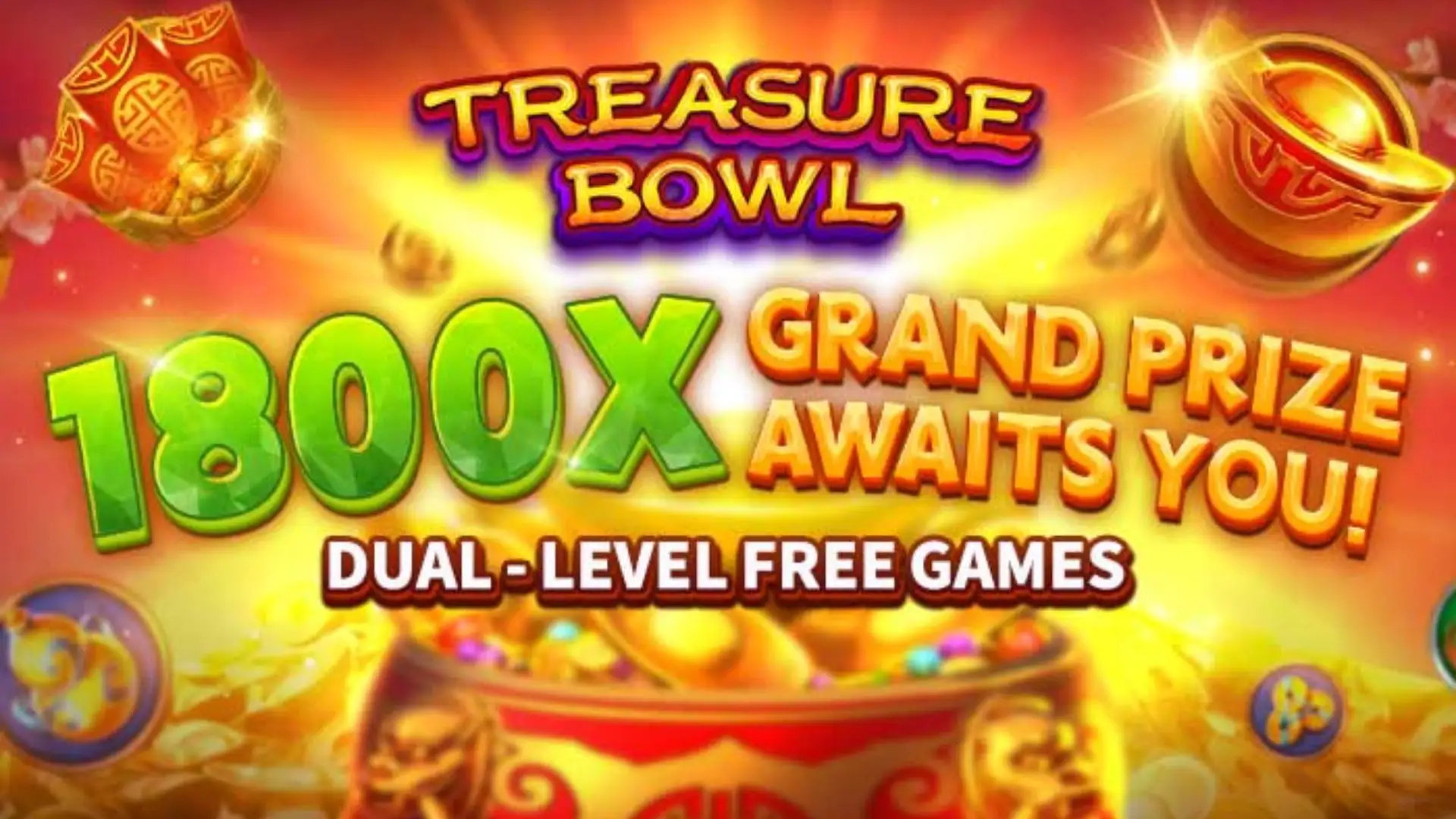 Multiplicadores Treasure Bowl 7yaa - 7777x Máximo com Tigela Dourada